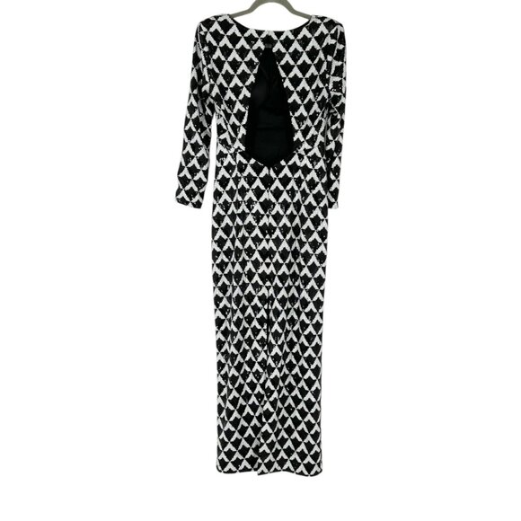 Ramy Brook Celia Sequin Open Back Maxi Gown - Picture 4 of 14